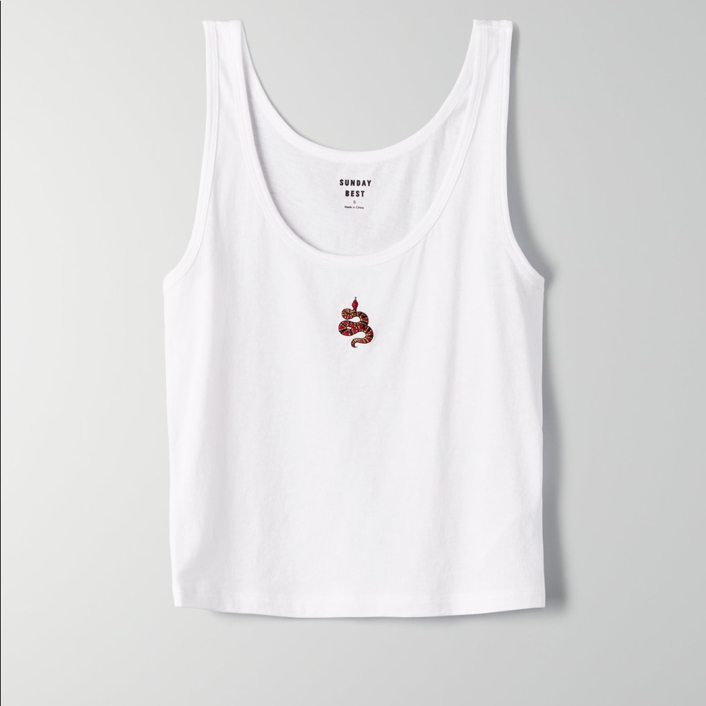 aritzia sunday best snake EDA tank